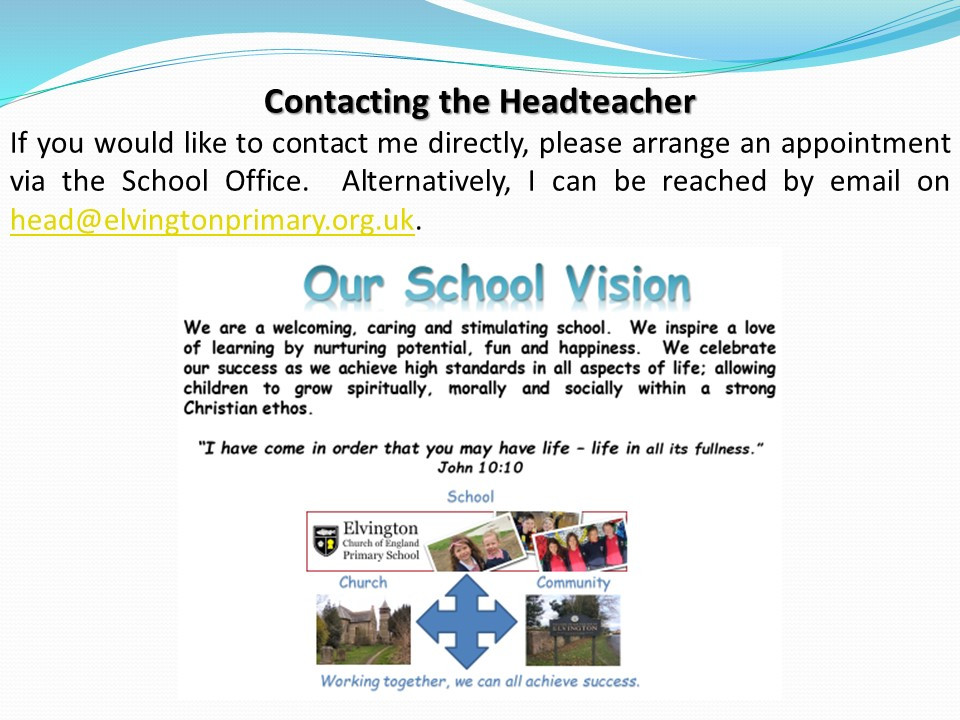 new headteacher presentation